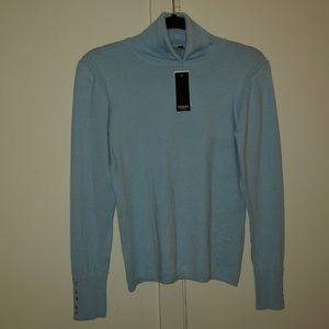 Blue Turtleneck Sweater